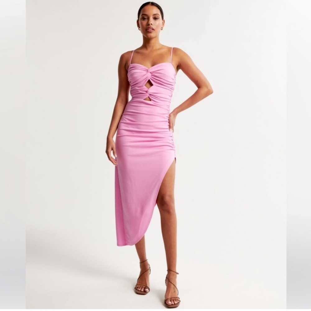 Abercrombie ruched asymmetrical dress